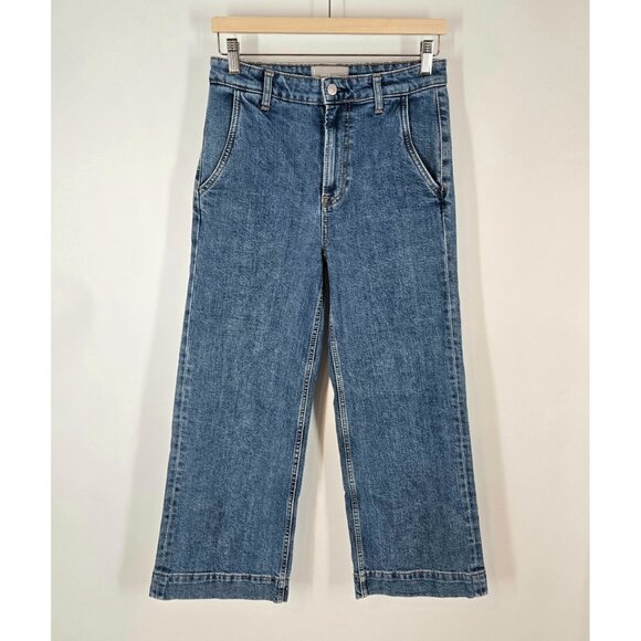 Everlane The Wide Leg Jean Ankle Length High Rise Mid Wash Women's Size 28 - Picture 1 of 7